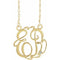 10K Yellow 20 mm 2 Initials .02 CT Natural Diamond Script Monogram 18