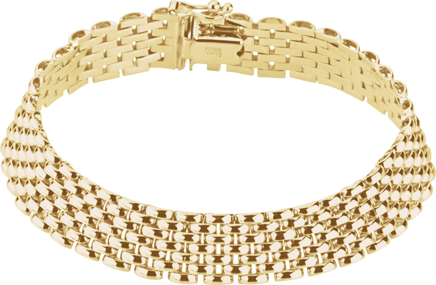 14K Yellow Gold 10.25 mm Panther 17" Chain