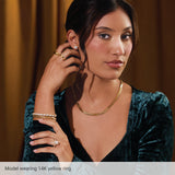 14K Yellow Gold 12 mm Dome Ring