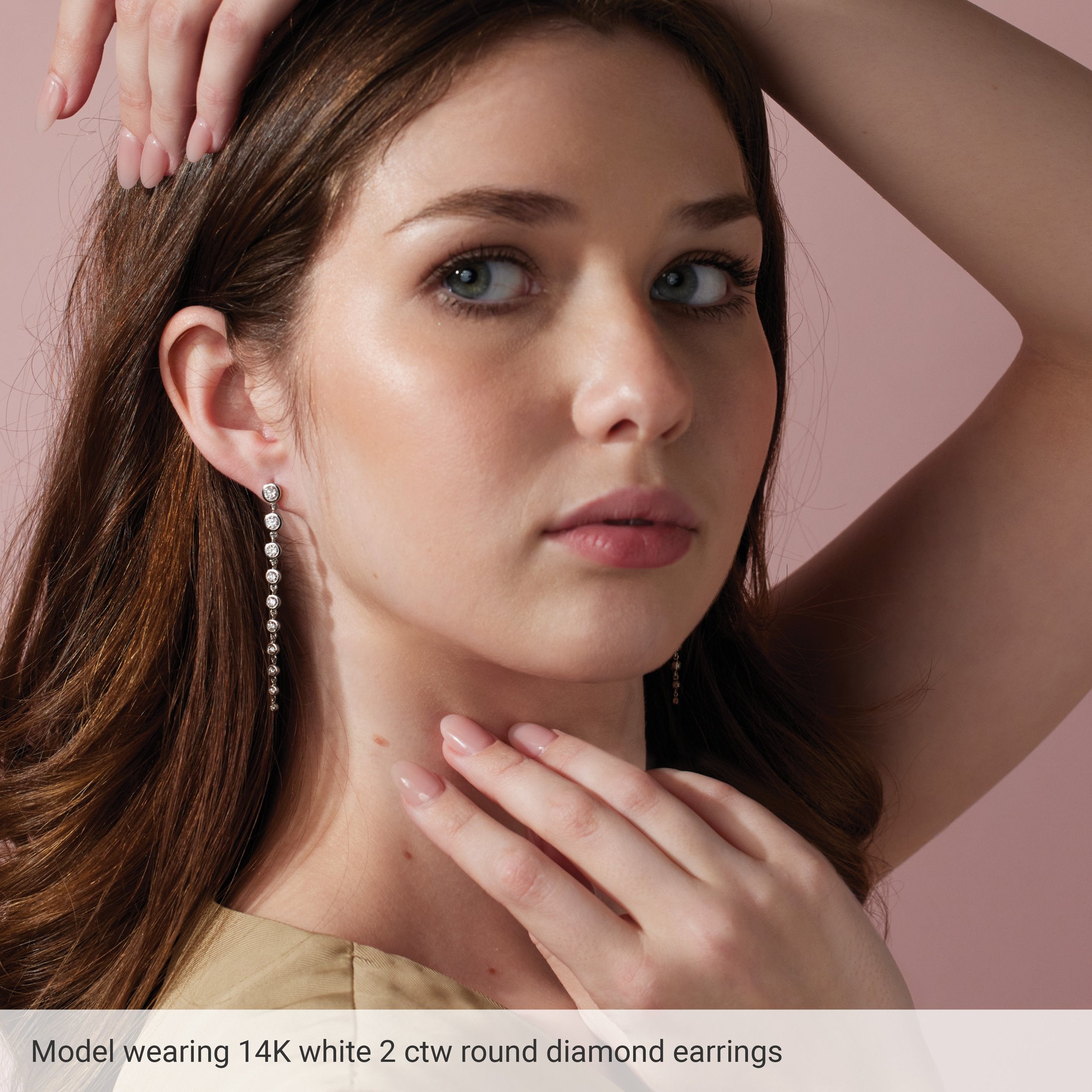 14K White Gold 1 3/4 CTW Lab-Grown Diamond Earrings