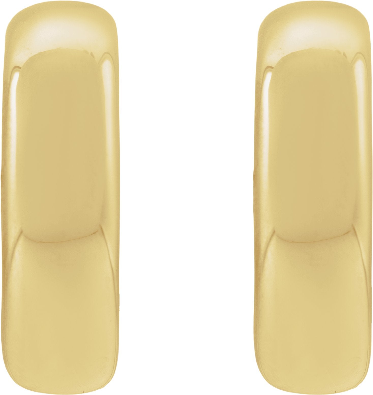 14K Yellow Gold Electroform Puffed 20 mm Hoop Earrings