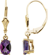 Oval 4-Prong Earrings