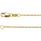 14K 1 mm Raso-Kette
