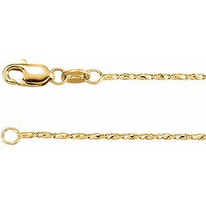 14K 1 mm Raso-Kette