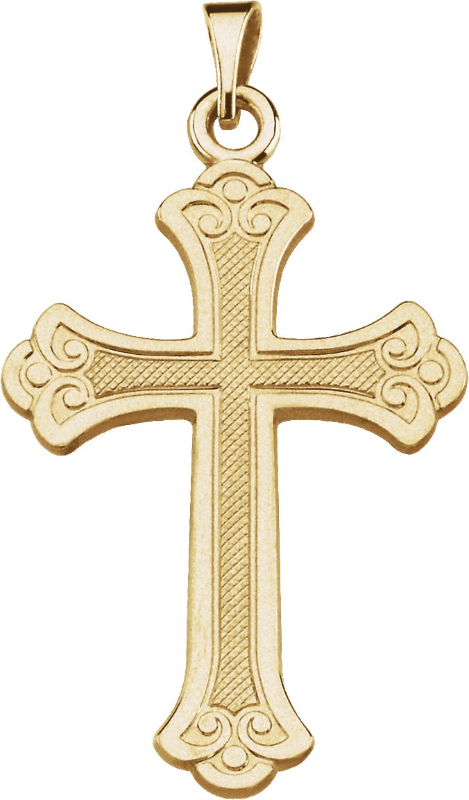 14K Yellow Gold Cross Pendant