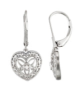 Granulated Filigree Heart Earrings