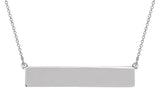 Sterling Silver Be Posh® Engravable Bar 18" Necklace