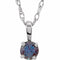 Sterling Silver 3 mm Imitation Alexandrite Youth Solitaire 14