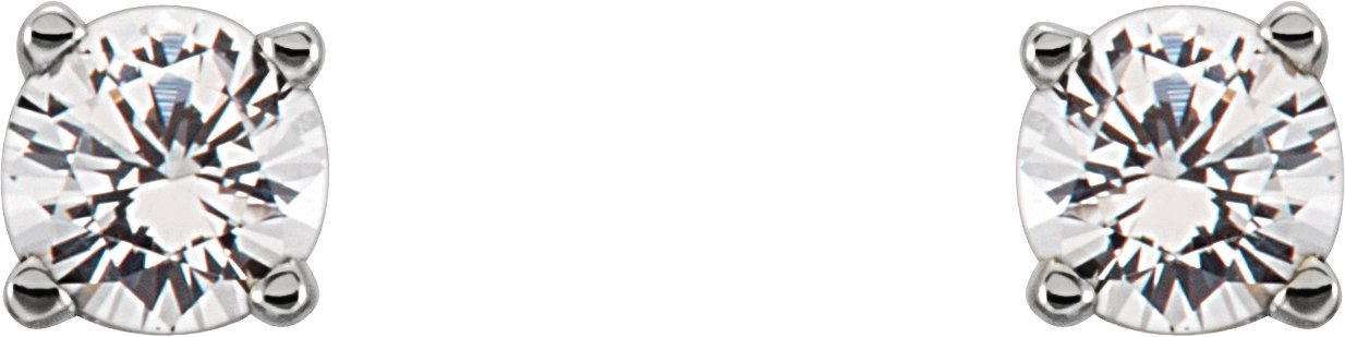 14K White Gold 1/5 CTW Natural Diamond Youth Earrings