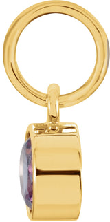 14K Yellow Gold Posh Mommy® Imitation Alexandrite Charm/Pendant