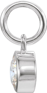 Sterling Silver Posh Mommy® Imitation Diamond Charm/Pendant