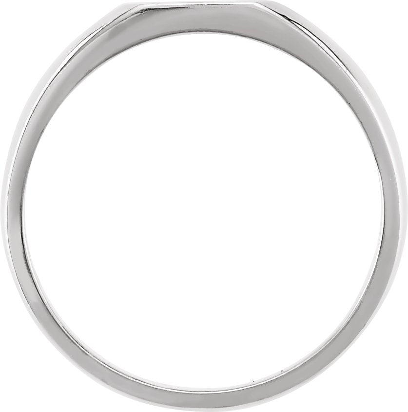 Sterling Silver 11 mm Square Signet Ring