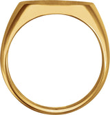 10K Yellow Gold Oval Signet Ring