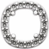 14K White 4 mm Cushion Center Pendant Mounting