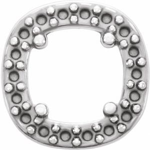 14K White 4 mm Cushion Center Pendant Mounting