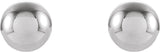 14K White Gold 5 mm Ball Stud Earrings