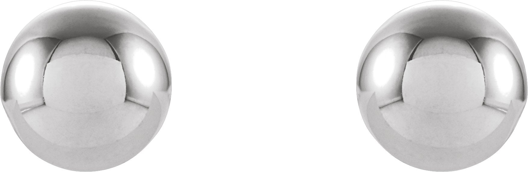 14K White Gold 5 mm Ball Stud Earrings