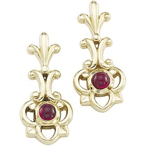 Accented Cabochon Earring