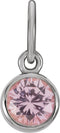 Sterling Silver Posh Mommy® Imitation Pink Tourmaline Charm/Pendant