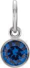 Sterling Silver Posh Mommy® Imitation Blue Sapphire Charm/Pendant