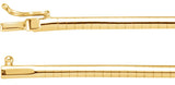 14K Yellow Gold 3 mm Omega 18" Chain