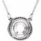 14K White 8 mm Round Halo-Style 16