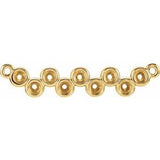 14K Yellow Bezel-Set Bar Necklace Center