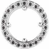 14K White 5 mm Round Halo-Style Pendant Mounting