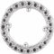 14K White 6 mm Round Halo-Style Pendant Mounting