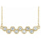 14K Yellow 1/2 CTW Natural Diamond Bezel-Set Bar 16-18