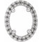 14K White 7x5 mm Oval Halo-Style Slide Pendant Mounting