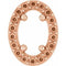 14K Rose 5x3 mm Oval Halo-Style Slide Pendant Mounting