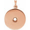 14K Rose 3 mm Round Disc 16-18