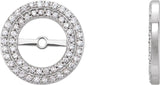 14K White Gold 1/3 CTW Natural Diamond Earring Jackets