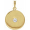 14K Yellow 1/10 CTW Natural Diamond Disc Pendant