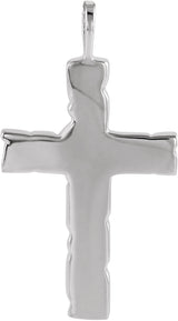 Sterling Silver Nugget Cross Pendant