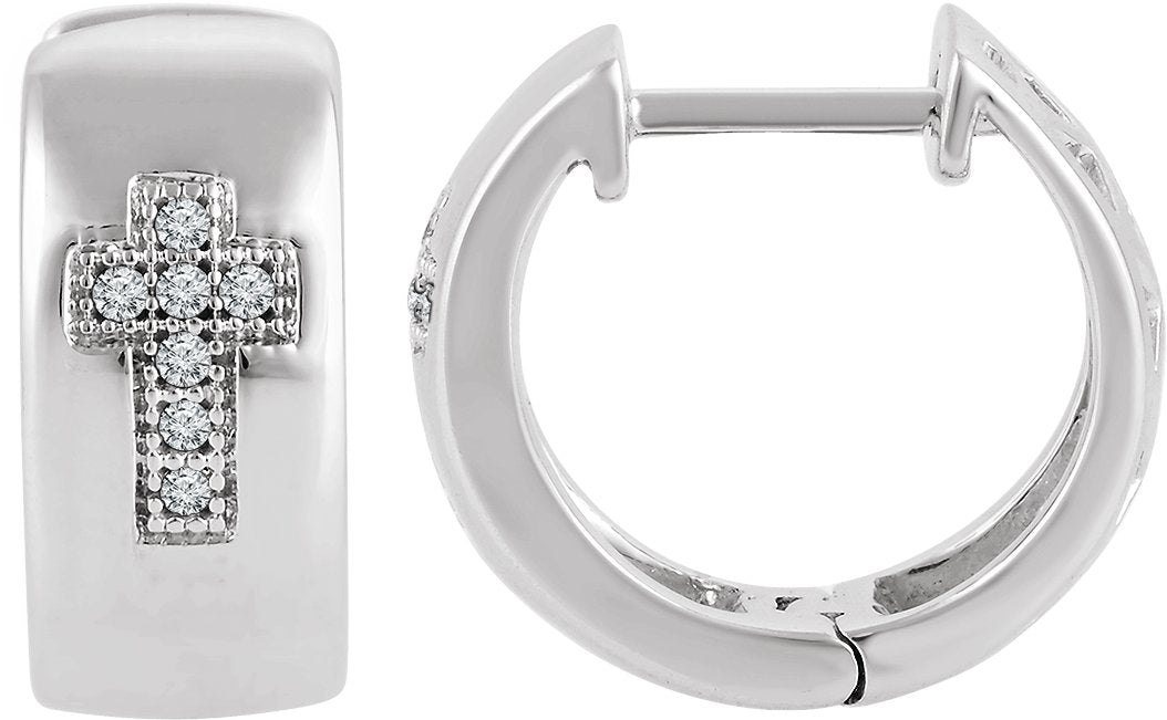 Cross Hoop Earrings
