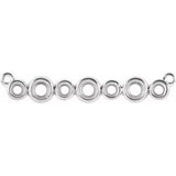 14K White 2.2 mm Round Bezel-Set Bar Necklace Center