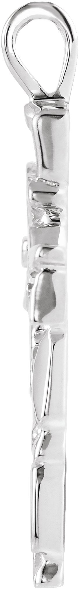 Sterling Silver Nugget Cross Pendant