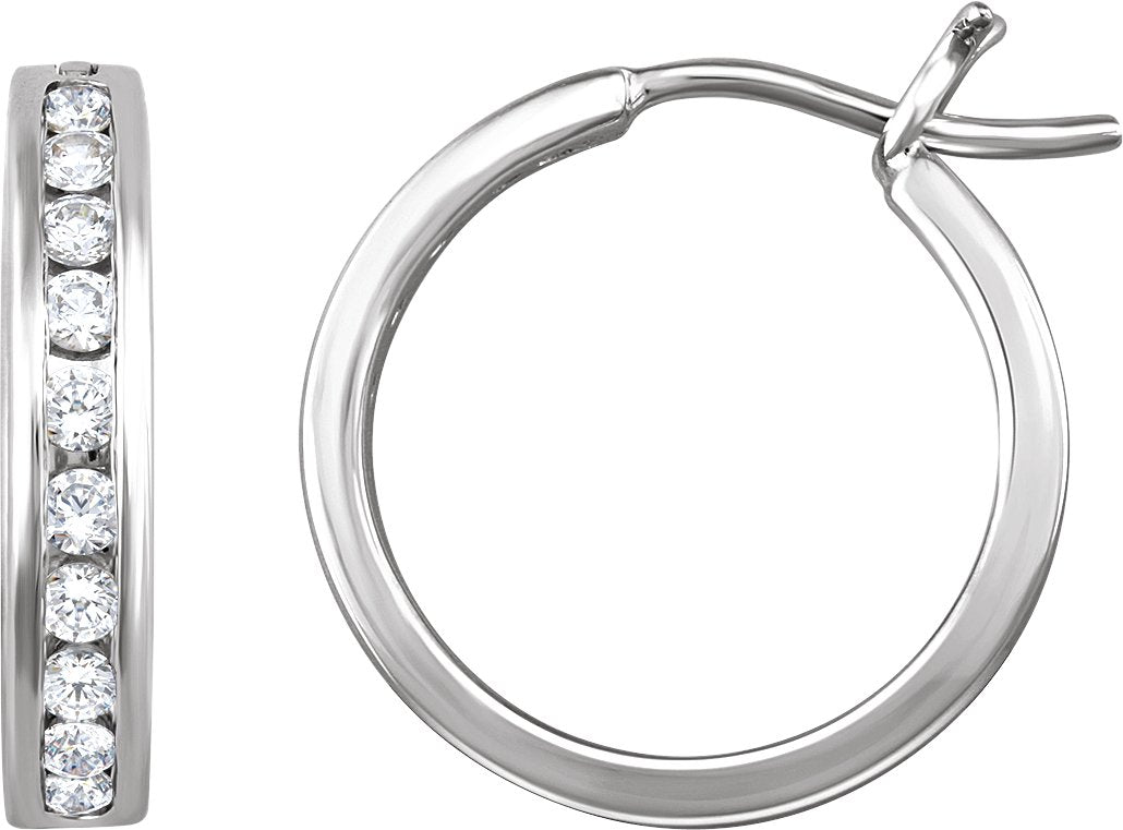 Channel-Set Hoop Earrings