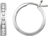 Channel-Set Hoop Earrings