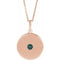 14K Rose Natural Alexandrite Disc 16-18
