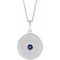 Platinum Natural Blue Sapphire Disc 16-18