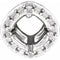 14K White 5 mm Round Halo-Style Pendant Mounting