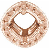 14K Rose 5 mm Round Halo-Style Pendant Mounting