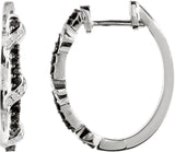 Accented U-Hoop Earrings