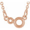 14K Rose 3 mm Round Accented Bezel-Set 16