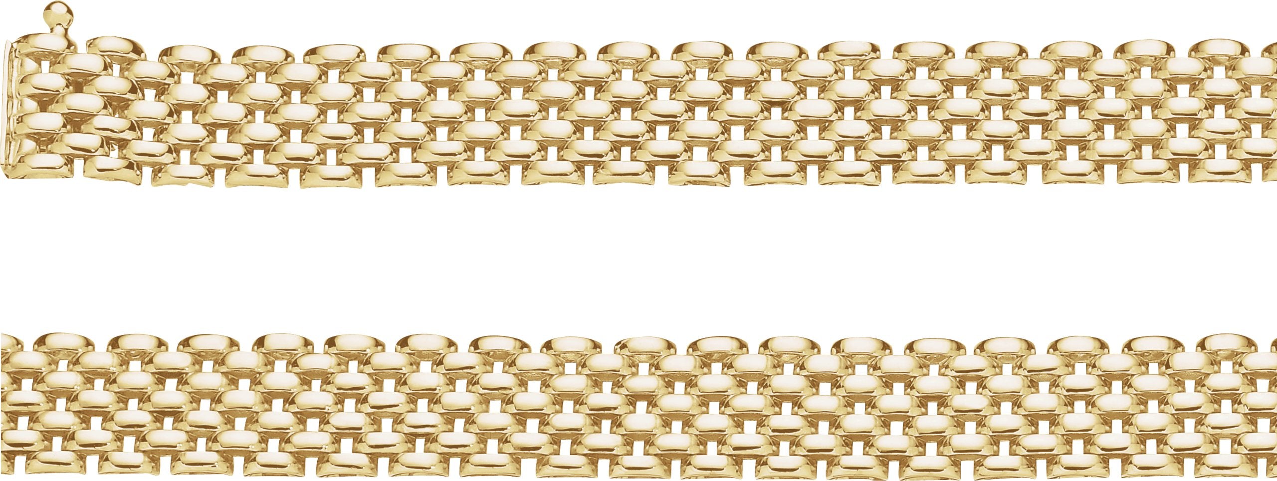 14K Yellow Gold 10.25 mm Panther 17" Chain