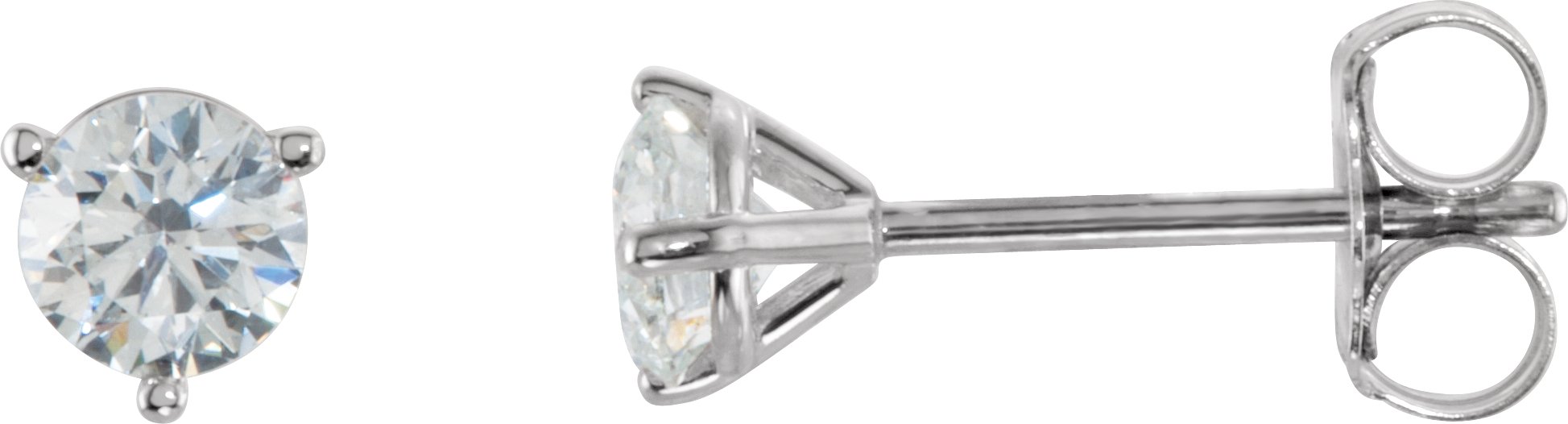 14K White Gold 1/2 CTW Natural Diamond Stud Earrings