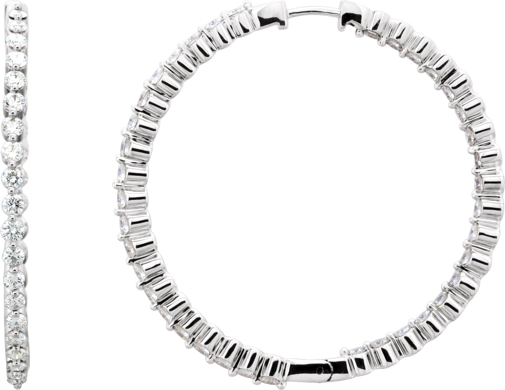 Inside-Outside Hinged Hoop Earrings